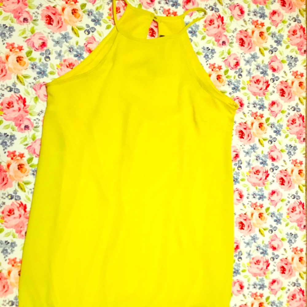 Bright yellow boutique mini Charleston dress